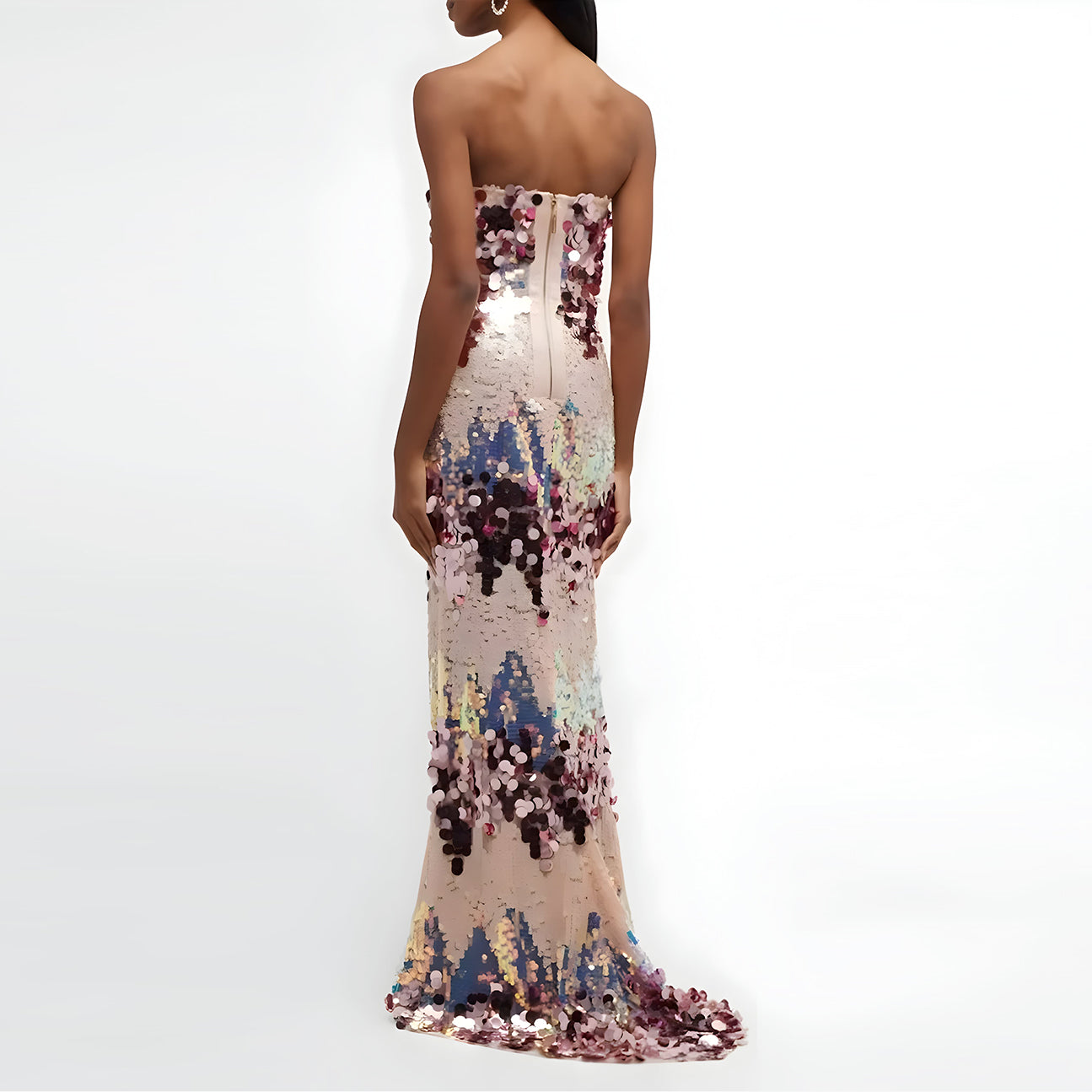 Bronx and Banco Farah Strapless Blush Gown