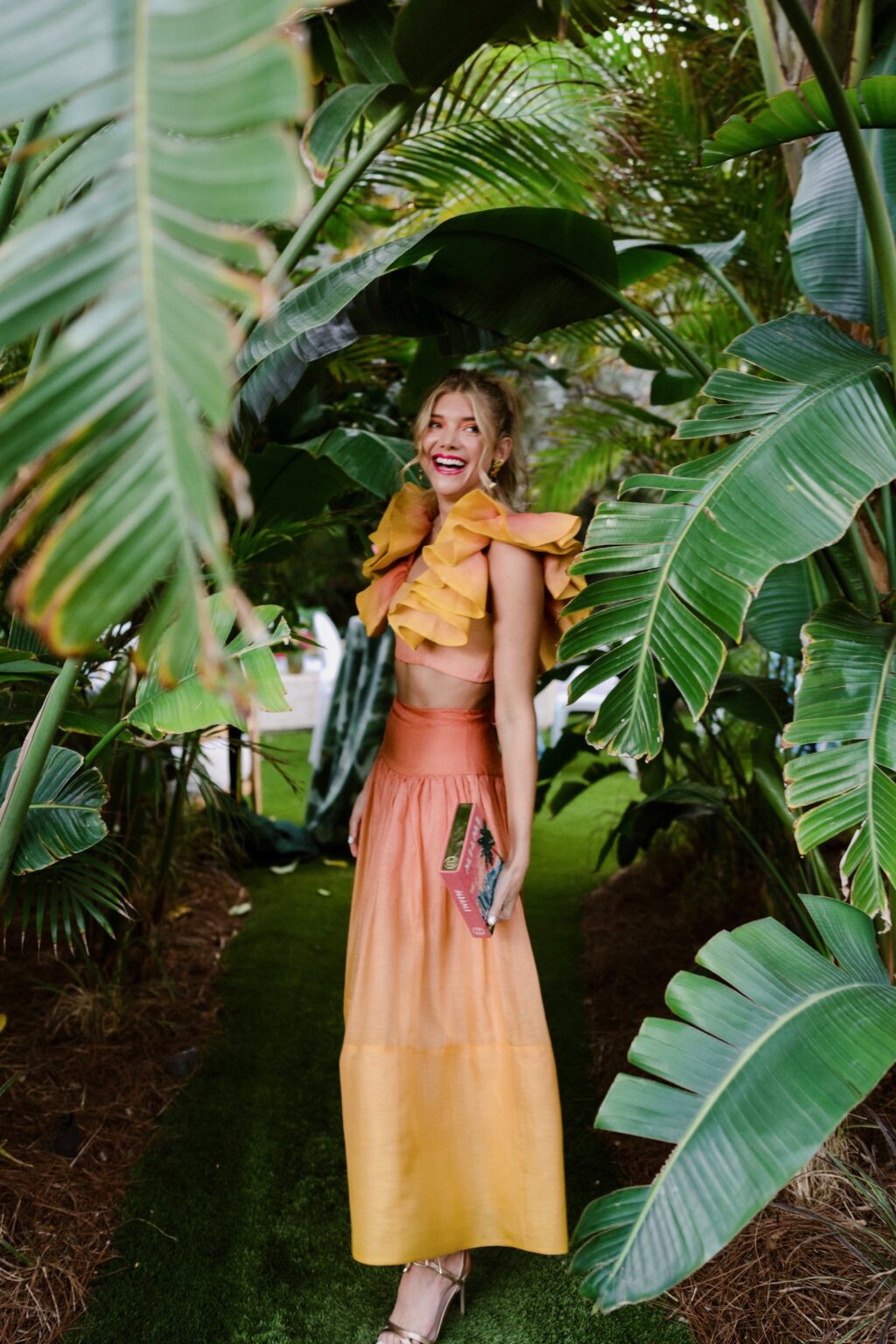 Zimmermann Postcard Maxi Skirt Ombre Sunshine
