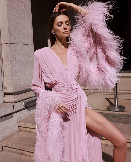 Bronx & Banco Geisha Pink Maxi Dress