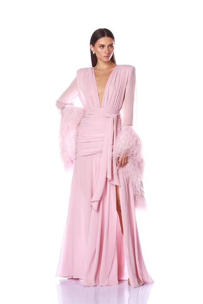 Bronx & Banco Geisha Pink Maxi Dress