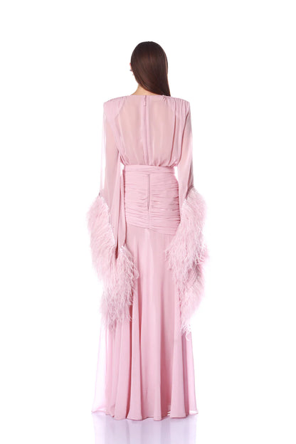 Bronx & Banco Geisha Pink Maxi Dress