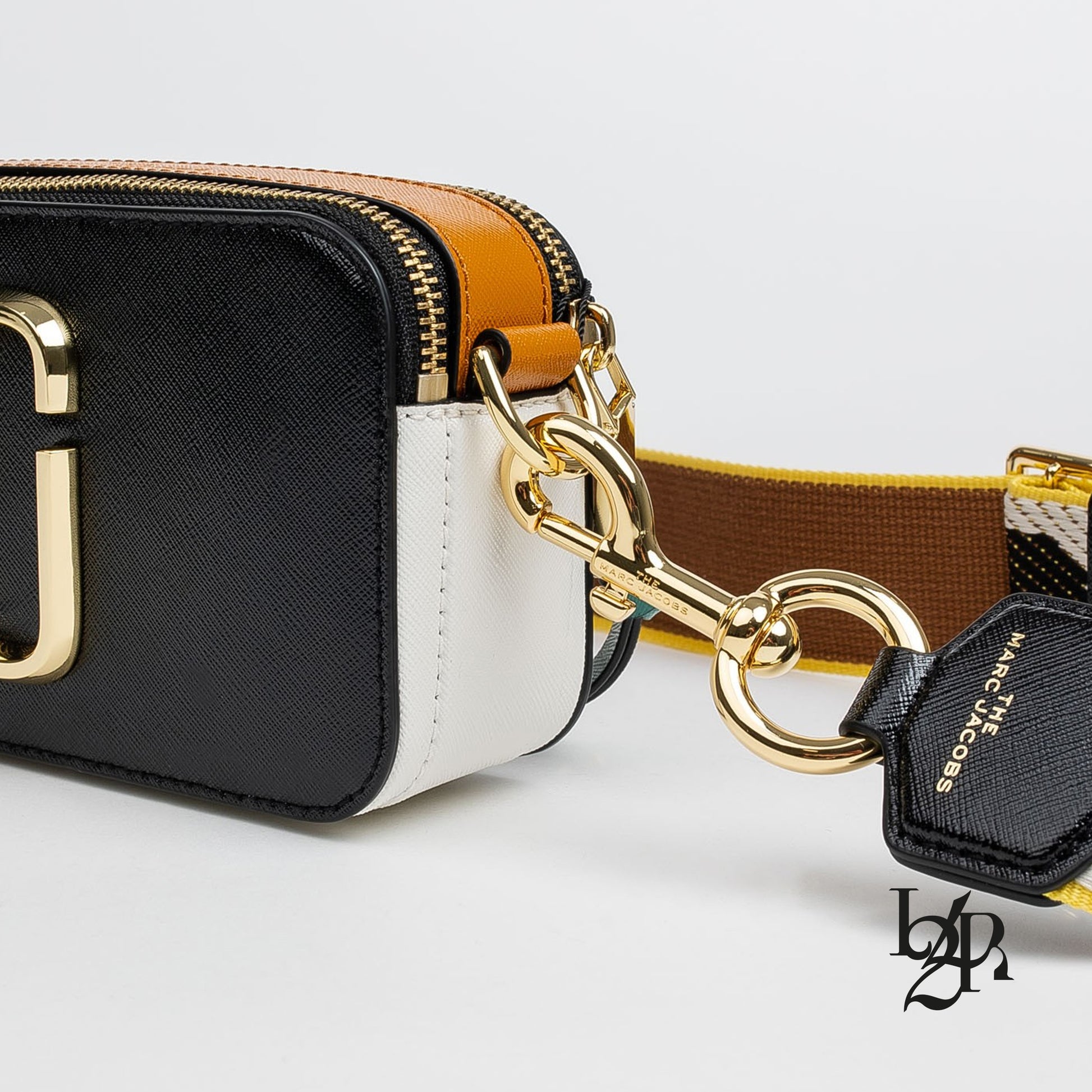 Marc Jacobs Women's Snapshot Camera Bag, Black/Honey Ginger Multi